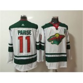 Minnesota Wild 11 Zach Parise White Adidas NHL Men Jersey