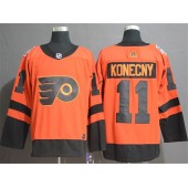 Philadelphia Flyers 11 Travis Konecny Orange 2019 NHL Stadium Series Adidas NHL Men Jersey