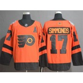 Philadelphia Flyers 17 Wayne Simmonds Orange 2019 NHL Stadium Series Adidas NHL Men Jersey