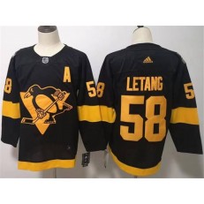 Pittsburgh Penguins 58 Kris Letang Black 2019 NHL Stadium Series Adidas NHL Men Jersey
