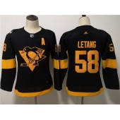 Pittsburgh Penguins 58 Kris Letang Black Youth 2019 NHL Stadium Series Adidas Jersey