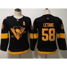 Pittsburgh Penguins 58 Kris Letang Black Youth 2019 NHL Stadium Series Adidas Jersey