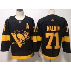 Pittsburgh Penguins 71 Evgeni Malkin Black 2019 Stadium Series Adidas NHL Men Jersey