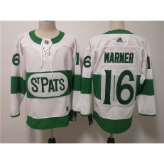 Toronto Maple Leafs 16 Mitchell Marner White 2019 St. Patrick's Day Adidas NHL Men Jersey