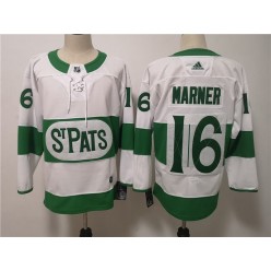 Toronto Maple Leafs 16 Mitchell Marner White 2019 St. Patrick's Day Adidas NHL Men Jersey