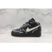 C2H4 X NIKE AIR FORCE 1 MID 3M BLACK LEATHER WHITE BLUE BQ7541-001