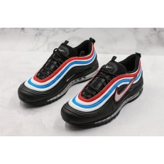 NIKE AIR MAX 97 BIG LOGO BLACK BLUE RED AQ4137-002