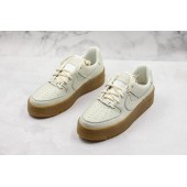 NIKE WMNS AIR FORCE 1 LOW SAGE LX PALE IVORY GUM LIGHT BROWN AR5409-100