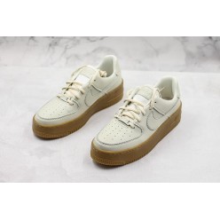 NIKE WMNS AIR FORCE 1 LOW SAGE LX PALE IVORY GUM LIGHT BROWN AR5409-100
