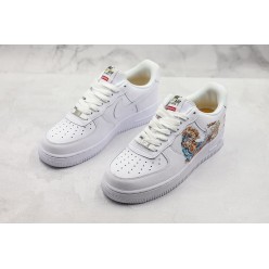 SUPREME X NIKE AIR FORCE 1 LOW WHITE TURKEY PAINTING AQ8018-102
