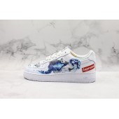 SUPREME X NIKE AIR FORCE 1 LOW WHITE WOLF PAINTING AQ8018-101
