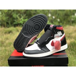 AIR JORDAN 1 HI BLACK WHITE GYM RED 555088-061