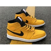 AIR JORDAN 1 MID GS TAXI YELLOW BLACK WHITE 554724-700