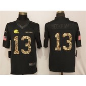 Cleveland Browns #13 Odell Beckham Jr Black Camo Salute to Service Limited Nike NFL Men Jersey