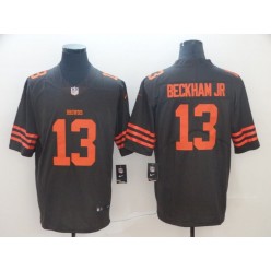 Cleveland Browns #13 Odell Beckham Jr Brown Color Rush Limited Nike NFL Men Jersey