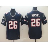 New England Patriots #26 Sony Michel Navy Vapor Untouchable Limited Nike NFL Men Jersey