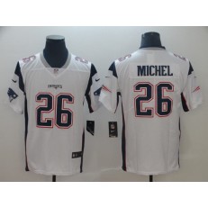 New England Patriots #26 Sony Michel White Vapor Untouchable Limited Nike NFL Men Jersey