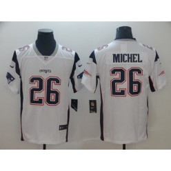 New England Patriots #26 Sony Michel White Vapor Untouchable Limited Nike NFL Men Jersey