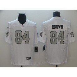 Oakland Raiders #84 Antonio Brown White Color Rush Limited Nike NFL Men Jersey