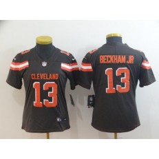Women Nike Cleveland Browns #13 Odell Beckham Jr Brown Vapor Untouchable Limited Jersey