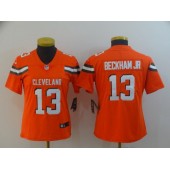 Women Nike Cleveland Browns #13 Odell Beckham Jr Orange Vapor Untouchable Limited Jersey