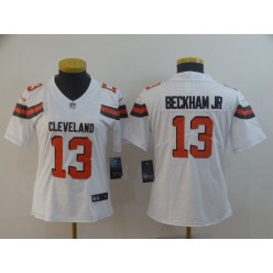 Women Nike Cleveland Browns #13 Odell Beckham Jr White Vapor Untouchable Limited Jersey