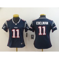 Women Nike New England Patriots #11 Julian Edelman Navy Vapor Untouchable Limited Jersey