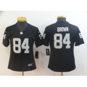 Women Nike Oakland Raiders #84 Antonio Brown Black Vapor Untouchable Limited Jersey
