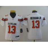 Youth Nike Cleveland Browns #13 Odell Beckham Jr White Vapor Untouchable Limited Jersey