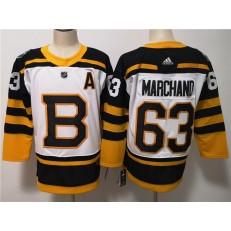 Boston Bruins #63 Brad Marchand White 2019 Winter Classic Adidas NHL Men Jersey