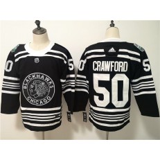 Chicago Blackhawks #50 Corey Crawford Black 2019 Winter Classic Adidas NHL Men Jersey