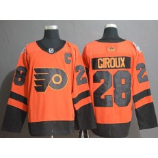 Philadelphia Flyers #28 Claude Giroux Orange 2019 NHL Stadium Series Adidas Men Jersey