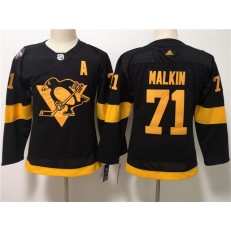 Pittsburgh Penguins #71 Evgeni Malkin Black Women 2019 NHL Stadium Series Adidas Jersey