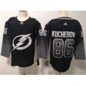 Tampa Bay Lightning #86 Nikita Kucherov Black Alternate Adidas NHL Men Jersey