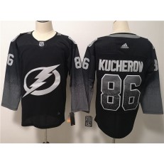 Tampa Bay Lightning #86 Nikita Kucherov Black Alternate Adidas NHL Men Jersey