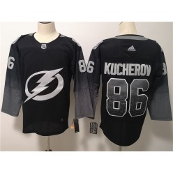 Tampa Bay Lightning #86 Nikita Kucherov Black Alternate Adidas NHL Men Jersey