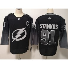 Tampa Bay Lightning #91 Steven Stamkos Black Alternate Adidas NHL Men Jersey