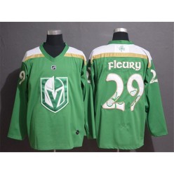 Vegas Golden Knights #29 Marc-Andre Fleury Green 2019 St. Patrick's Day Adidas NHL Men Jersey