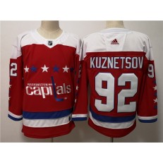 Washington Capitals #92 Evgeny Kuznetsov Red Adidas NHL Men Jersey