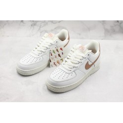 NIKE AIR FORCE 1 LOW SUMMIT WHITE METALLIC RED BRONZE 314219-129