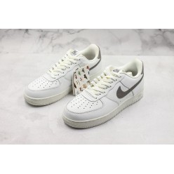 NIKE AIR FORCE 1 LOW SUMMIT WHITE METALLIC SILVER 314219-128