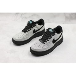 NIKE AIR FORCE 1 LOW SILVER BLACK 718152-006