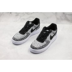 NIKE AIR FORCE 1 LOW FLYKNIT 2 BLACK PURE PLATINUM AV3042-001