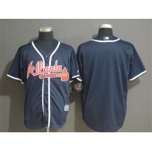 MLB Atlanta Braves Blank Navy Cool Base Men Jersey