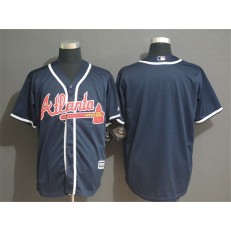 MLB Atlanta Braves Blank Navy Cool Base Men Jersey