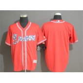 MLB Atlanta Braves Blank Red Cool Base Men Jerseys