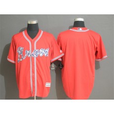 MLB Atlanta Braves Blank Red Cool Base Men Jerseys