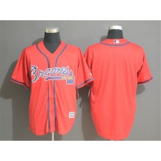 MLB Atlanta Braves Blank Red Cool Base Men Jersey