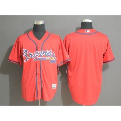 MLB Atlanta Braves Blank Red Cool Base Men Jersey