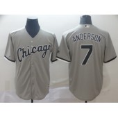 MLB Chicago White Sox #7 Tim Anderson Gray Cool Base Men Jersey